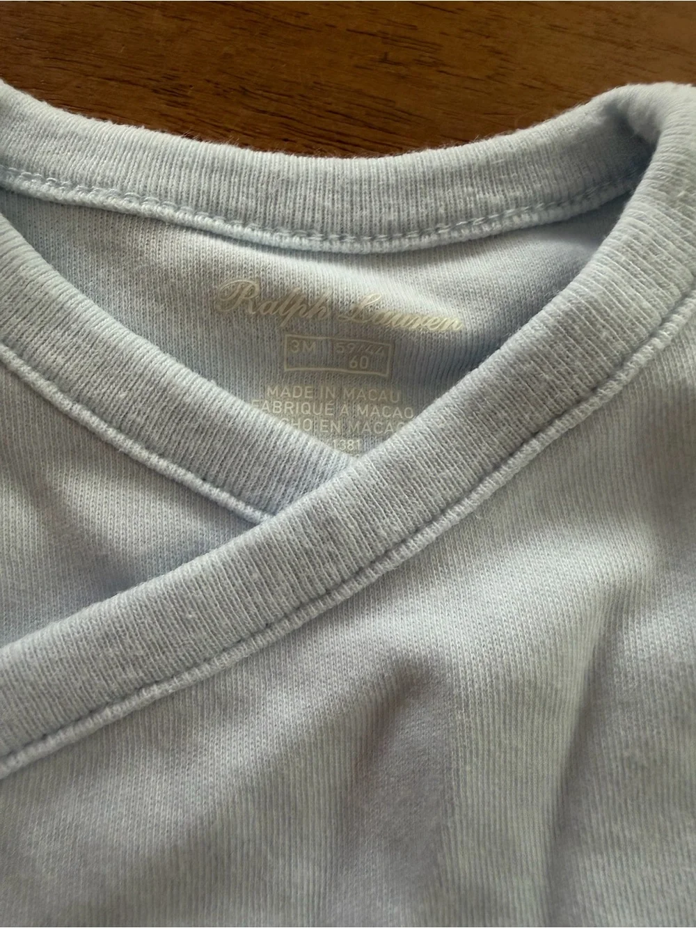 Ralph Lauren White Long-Sleeve One-Piece Bodysuit